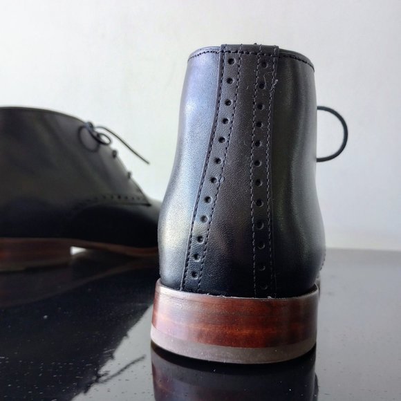 Johnston & Murphy Men\'s McClain Chukka Boot in Nice Black Full Grain Leather main image 11